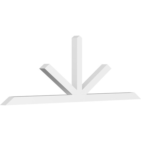 Ekena Millwork Saratoga Architectural Grade PVC Gable Bracket, 108"W x 36"H x 4"D x 4"F, 8/12 Pitch GBP108X36X0404SAR00